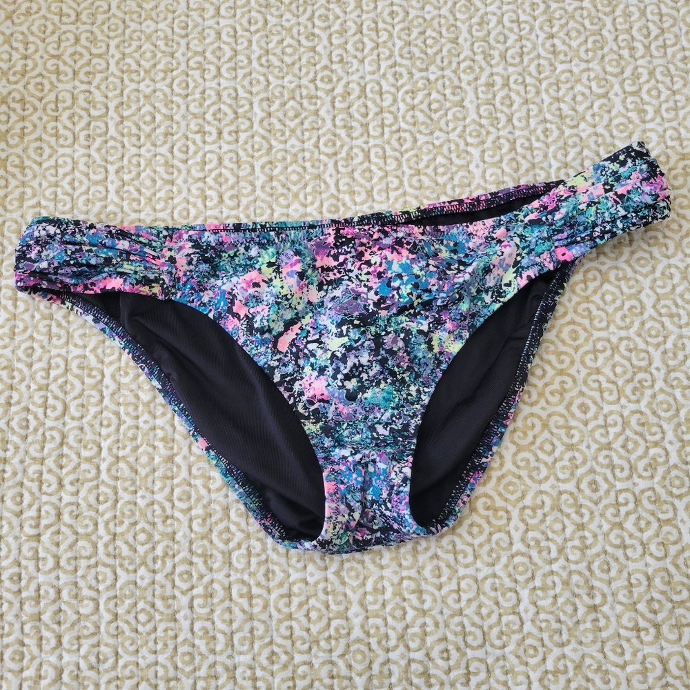 Victoria's Secret The Knockout Bikini Bottom Splatter Print L GUC